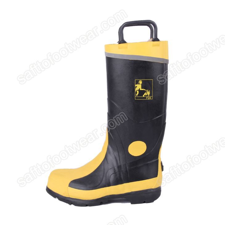 Insulated Rubber Firefighter khau looj plab hlaub