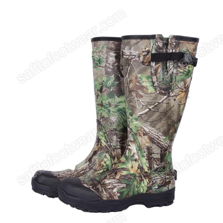 Mens Camo Outdoor Rubber Hunting Boots