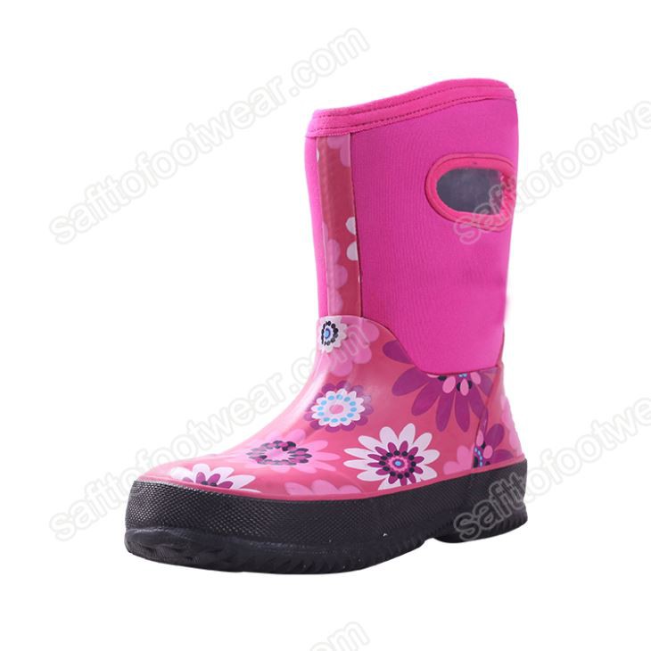 Neoprene Kids Rubber Rain Boots